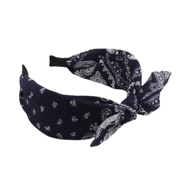 Headbands estilo étnico totem impressão mulheres orelhas de coelho pano arco headband meninas cabeça de cabelo hoop bandas acessórios para menina headwear dr dh6dq