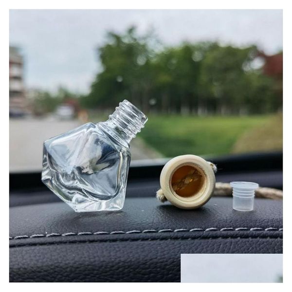 Ätherische Öle Diffusoren Großhandel Auto pro Flasche Anhänger Ornament Lufterfrischer für Diffusor Duft Leeres Glas Dh9411 Drop Delive Dhlf4