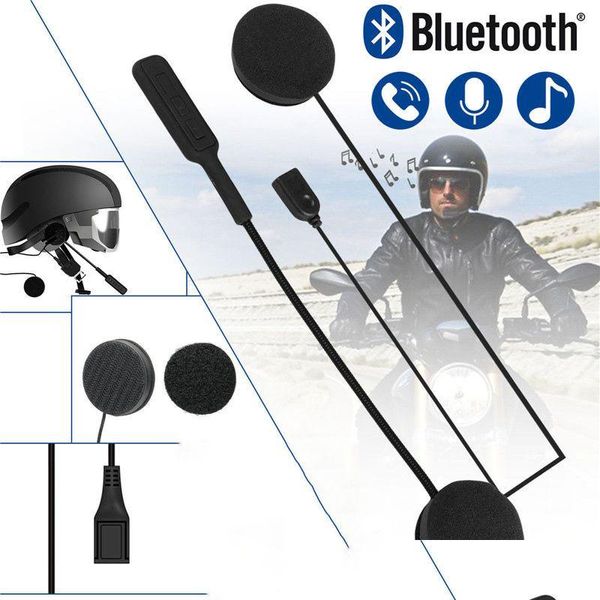 Мотоциклетный домофон Bluetooth 5,0, шлем, гарнитура, наушники, 3D стерео, защита от помех, для езды на руках, Прямая доставка, автомобили Moto Dhee5