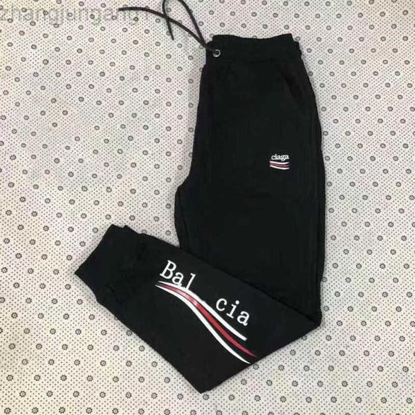 Mens Designer Mulheres Calças de Algodão Puro Esportes Sweatpants Corredores Homens Mulheres Alta Qualidade Esporte Jogging Calças Feixe Pé Calças Size217e