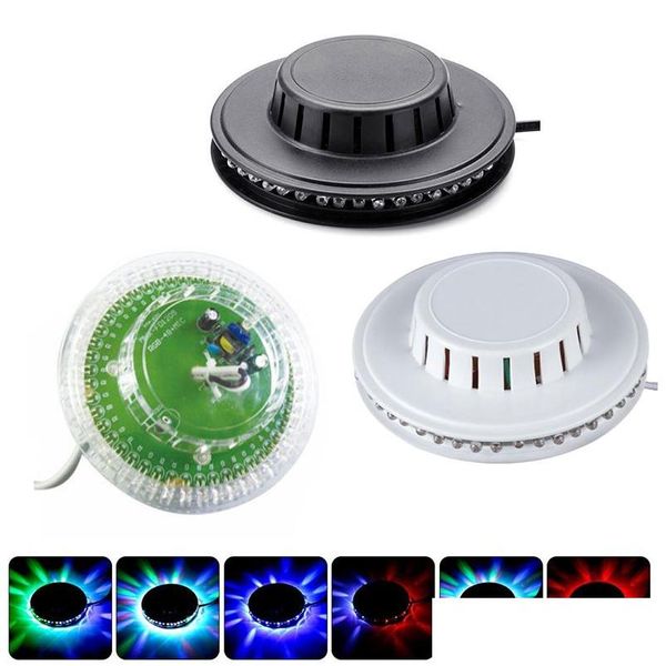 LED-Effekte, Bühnenlicht, 7 W, 48 LEDs, RGB-Farbwechsel, rotierende Sonnenblume, Ufo, Bar, Disco, Tanzen, Party, DJ, Club, Pub, Musiklichter, Tropfen, Deli, Dhehq