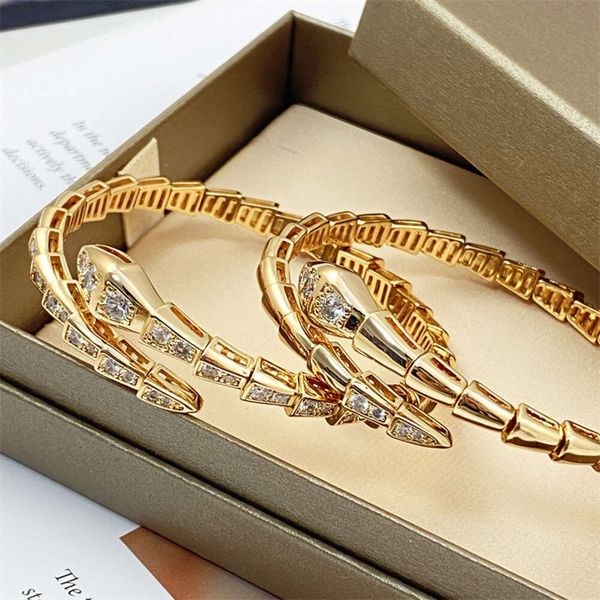 24ss Bulgaria Fashion Light Luxus Schlangenknochen Gelenk Hochelastisches Armband Damen Roségold Armband Personalisierter Stil Schlangenform Armband