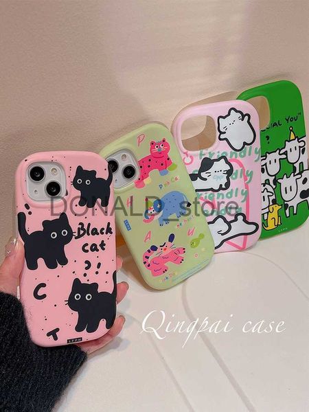 Casos de telefone celular INS Super Cute Cartoon Bonito Adequado para Capa de Telefone Casais Divertidos J230914