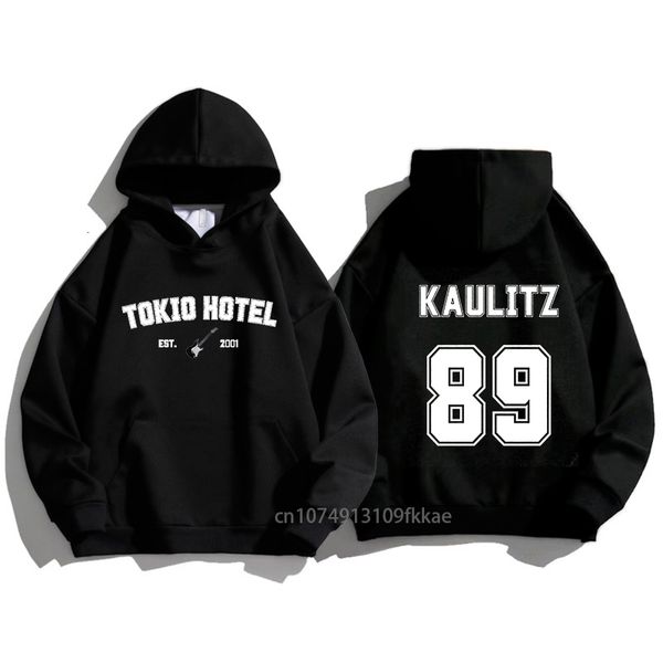 Moletons masculinos Moletons Tokio El Unisex Algodão Hoodie Kaulitz Moda Fleece Luxo Com Capuz Moletom Simples Inverno Outono Impressão Homens Mulheres Pulôver 230914