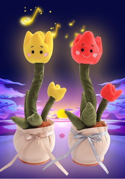 Stitch Peluche Flowle Plushing Dancing Cactus Huggy Wuggy Toy Cactus Canta un peluche Electric Toy per il peluche interattivo per neonati bebe Toddle Poke Plush