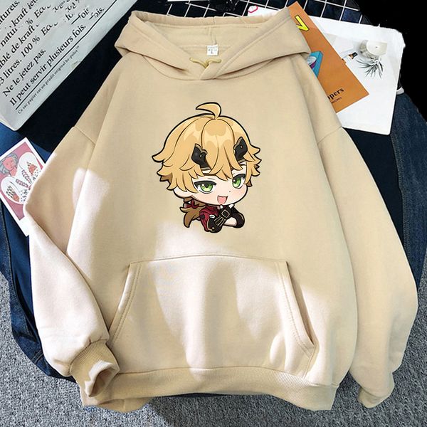 Felpe con cappuccio da uomo Felpe Hot Game Genshin Impact Felpa con cappuccio Uomo Donna Felpa con cartone animato Kawaii Harajuku Thoma Unisex Autunno Inverno Caldo Moda Streetwear 230914