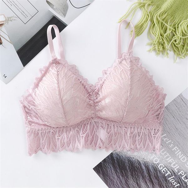 Confortável renda francesa bralette push up sutiãs para mulheres lingerie sexy sutiã acolchoado confortável roupa interior feminina fio bralette258v