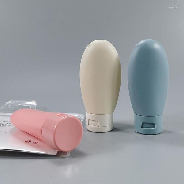 Depolama Şişeleri 3pcs/Set İskandinav Doldurulabilir Şişe Kiti Taşınabilir Essence Şampuan Duş Jel Sıkma Tüp Plastik Losyon Konteyner Seyahat