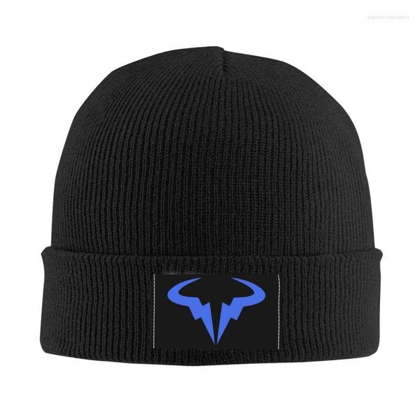 Berets Blau Nadal Tennis Stars Skullies Beanies Caps Unisex Winter Warme Strickmütze Frauen Männer Straße Erwachsene Motorhaube Hüte Outdoor Ski Cap