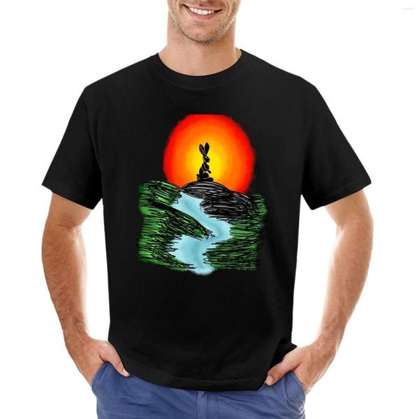 Herren Tanktops Upon The Stream T-Shirt Jungen Weiße T-Shirts Kurzarm-T-Shirts für Männer Baumwolle