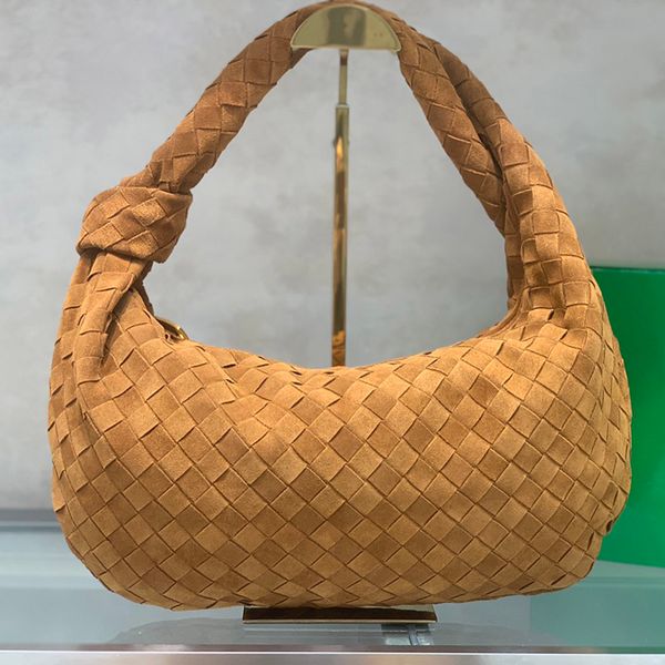 Bottegaly Venettaly Tessuto smerigliato Borsa in pelle scamosciata Hobo Designer Borsa invernale Donna Borsa all'uncinetto Borsa sotto ascella Borse a tracolla Specchio di alta qualità Pelle intrecciata Grande Ca