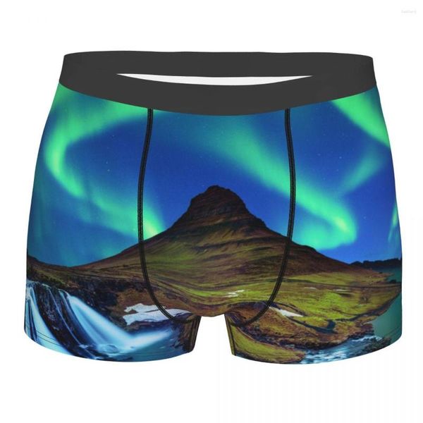 Cuecas masculinas calcinha boxers roupa interior Northern Light Mountains sexy shorts masculinos