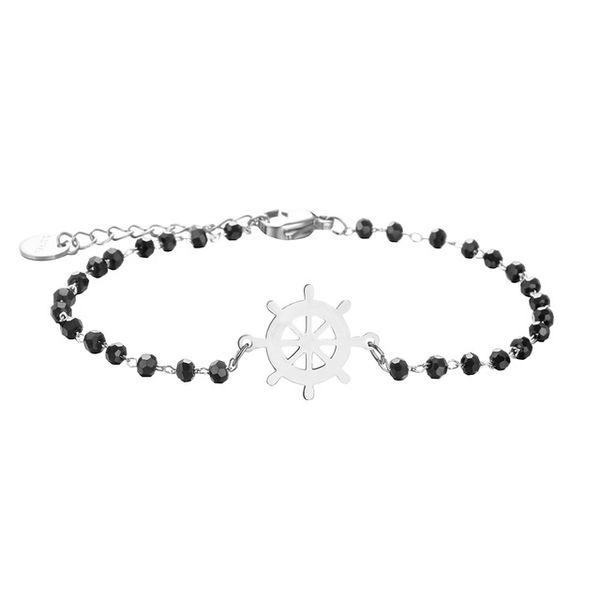 Perles en acier inoxydable Bracelets pour femmes amoureux Couple capitaine papillon étoile de mer pendentif main Bracelet bijoux de mode en gros YMB008