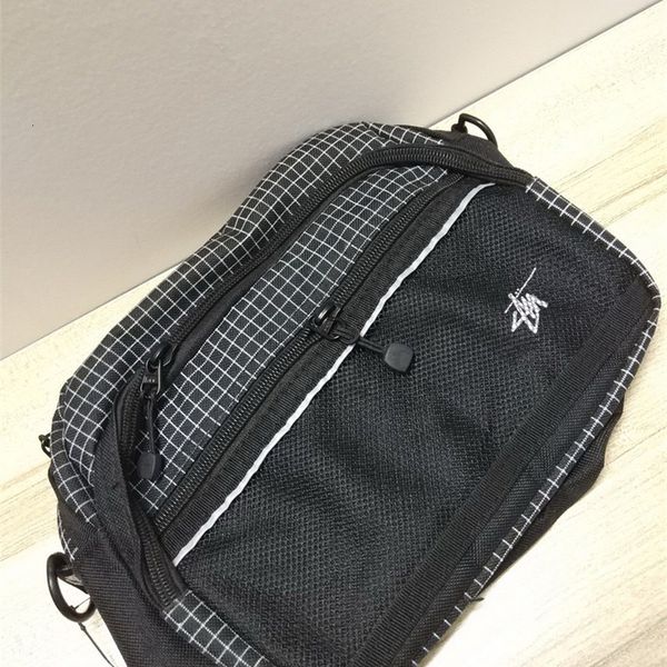 Saco peças acessórios st alta qualidade masculino crossbody 3 m verificação reflexiva ombro moda viagem peito telefone móvel 230912