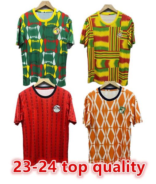 2023 24 Gana Marrocos Futebol Jerseys Copa Senegal Mane Hakimi Saiss 23 24 Camarões Maillot de Foot Ziyech Nacional Kouyate Sarr Equipe Sérvia Egito Camisa de Futebol 666