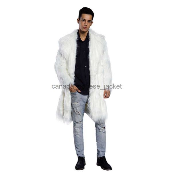 Herren Pelz Kunstpelz Herren Kunstpelz Mäntel Jacke Pelz Männer Schwarz Weiß XXL Dicker gefälschter Mantel Männer Lange Jacke Kunstleder Mäntel ForL230914