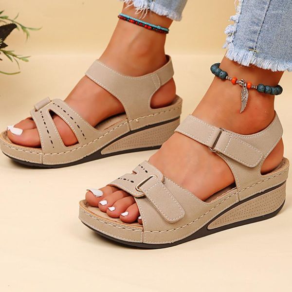 Женские сандалии в римском стиле на мягкой подошве, обувь большого размера с открытым носком, повседневные пляжные тапочки Sandalias De Plataforma