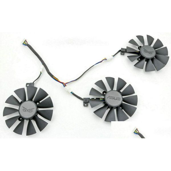 FANS SOĞUTLARI Yeni Orijinal Everflow 88mm T129215SU PLD09210S12HH ASUS STRIX RAPTOR GTX980TI R9 390X 390 RX 480 Grafik DH0Y2