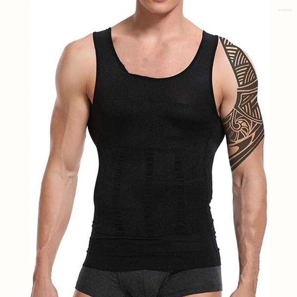 Herren-Tanktops, atmungsaktiv, Shapewear-Weste, Herren, Premium-Kompression zum Abnehmen, Bauchkontrolle