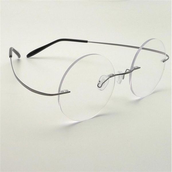Whole-Steve Jobs Stern-Stil, ultraleicht, Memory-Titan, randlos, Myopie, optisches Brillengestell, Herren-Brille, Oculos de Grau, 6 Stück, 241 t