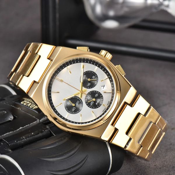 Top Uomo donna TISSOTITY 1853 orologio di design movimento al quarzo di lusso orologi di alta qualità oro rosa misura 42MM cinturino in acciaio inossidabile zaffiro uomo PRX orologi da polso