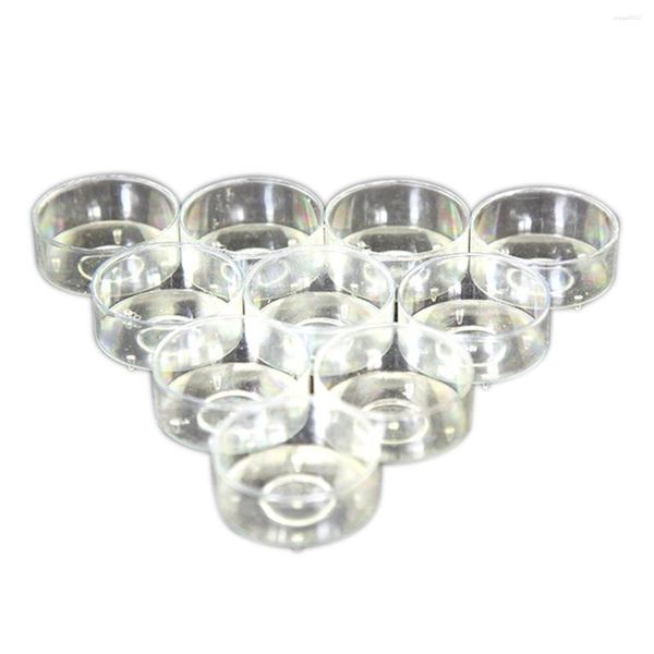 Подсвечники 100 шт. прозрачные чашки для чайных лампочек, банки для чайных свечей, контейнеры, чашки круглой формы