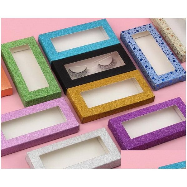 Nachfüllbare Compacts Leere Wimpernverpackungsbox Colorf Lash Makeup Case Rec Frosted False Strip Boxes Make Up Faux Cils Cases Drop Del Dhv78