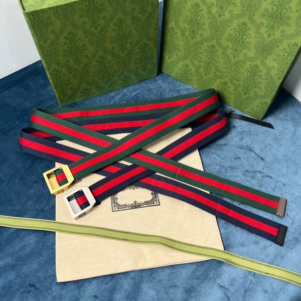 10A rot-grüner Canvas-Herrengürtel Gürtel für Männer höchster Qualität Damengürtel mit grüner Box 696981