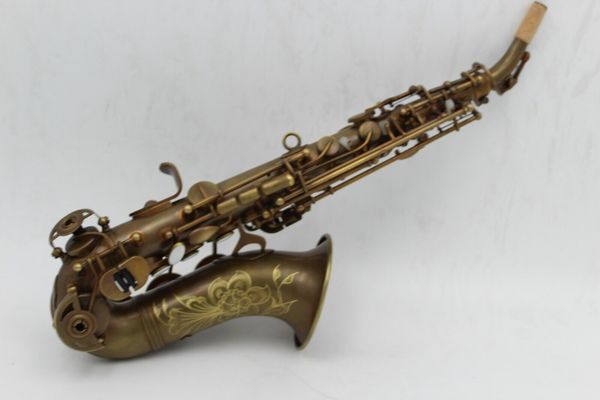 2023 Pro Eastern Music Germany Style gebogenes Sopransaxophon mit unlackierter Patina