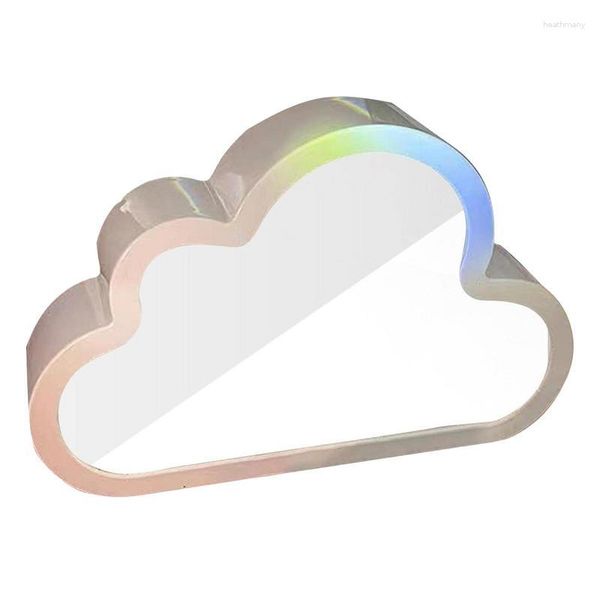 Luci notturne Fai da te fatto a mano Tulip Light Cloud Specchio Lampada Camera da letto Mobili Decorazione Fiore di simulazione