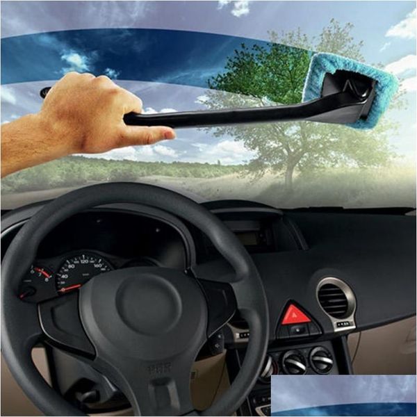 Fırça Araç Pencere Temizleme Aracı Mikrofiber Ön Camı Temiz Araç Ev Yıkama Havlu Cam Sil Ürün Toz Damlası Teslimat Otomob Desl