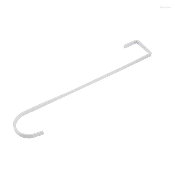 Ganchos sobre gancho de guirlanda de porta - suporte de metal fino cabide sazonal para frente ou verso (branco)