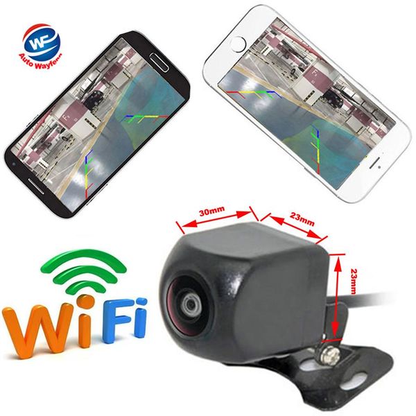 WiFi Ters Kamera Dash Cam Yıldız Gece Görüşü Araba Arka Görünüm Kamera Mini Vücut Suya Koşul Tacraf İPhone ve Android215L