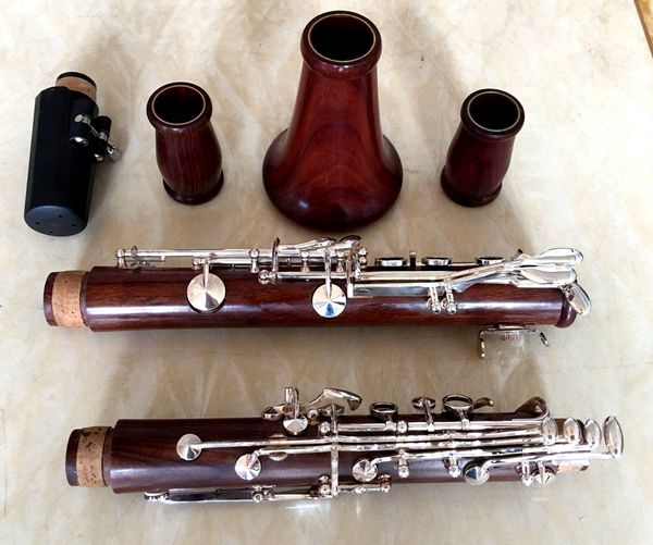 Clarinetto in Sib in palissandro di alta qualità, tasti placcati in argento, 17 tasti della musica orientale