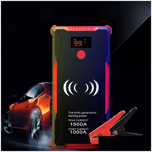 Auto Starthilfe Wechselrichter 22000 mAh Jumper Mobile Bank Versorgung Tragbare Lampe Outdoor Start Notfall Werkzeug Drop Lieferung Automob Dh04R