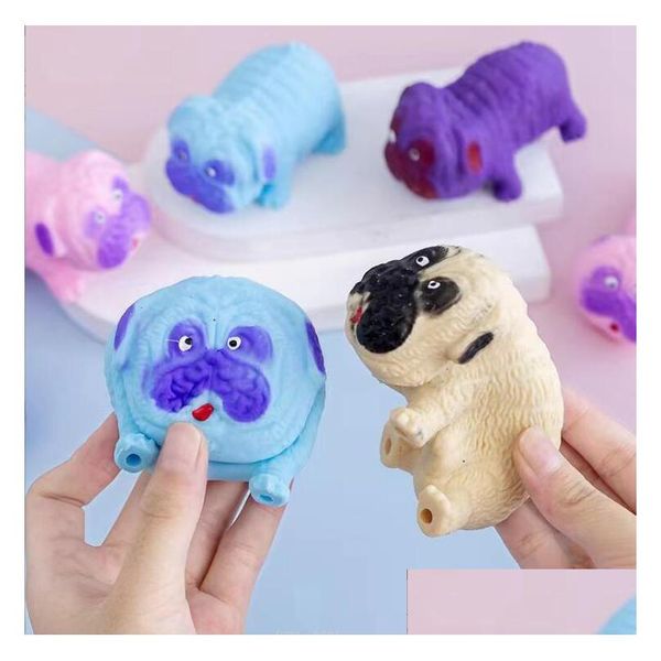 Novità Giochi Giocattoli Decompressione Squishy Mti Pug Giocattolo a pressione di rilascio per bambini e consegna a goccia Adt Dhvh5