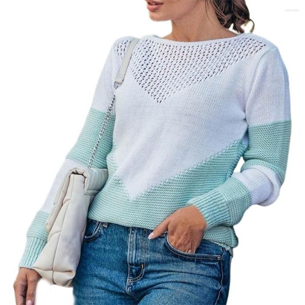 Suéter feminino cortado slim com gola quadrada, manga sino, top outono recorte nicho pulôver colorido bloco de camiseta
