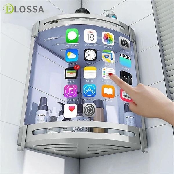 ELOSSA-estante de baño, tocador triangular, organizador de toallas, estante de almacenamiento, soporte para champú montado en la pared, juego de accesorios 220216328N