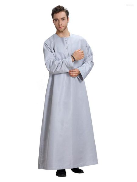 Roupas étnicas Abayas para Homens Vintage Manga Longa Muçulmana Moda Kaftan Robes Lazer V Pescoço Impresso Jubba Thobe Sólido Patchwork Árabe