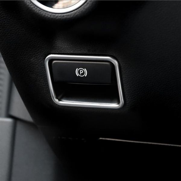 Auto-Styling Innenraum Elektronische Handbremse Rahmenabdeckung Zieraufkleber für Mercedes Benz A B Klasse GLE W166 GLS X166 CLA GLA W176 Acce301d