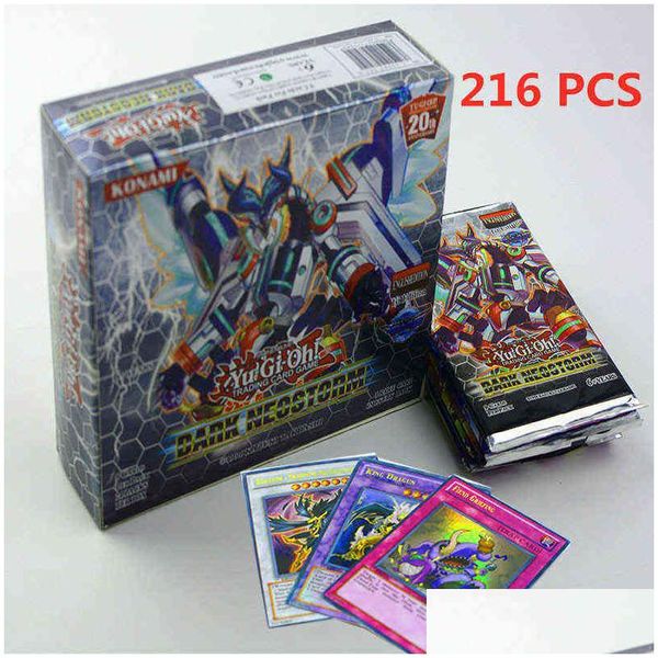 Yuh 216 Teile Set mit Box Yu Gi Oh Spiel Sammlung Karten Kinder Jungen Spielzeug für Kinder Weihnachtsgeschenk G220311 Drop Lieferung Dhfnu