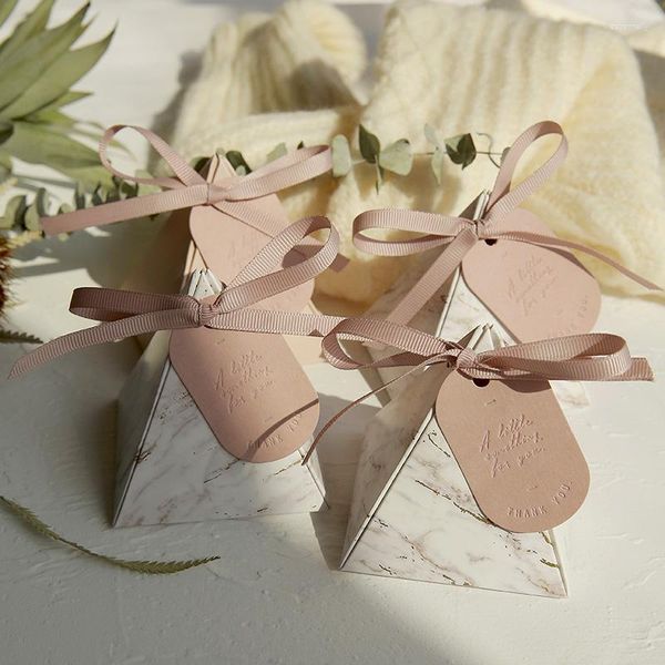 Confezione regalo 50 pezzi Ins Style Marmo Creativo Contenitore di caramelle Europeo Portatile Decorazione di nozze Festa