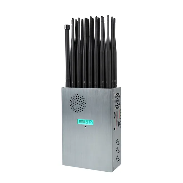 Rilevatore di segnale portatile per cellulare 5G con 24 antenne, tutto in uno, con copertura in nylon, che copre tutte le reti 2G 3G 4G 5G Wi-Fi GPS UHF VHF, 24 Watt, funziona fino a 25 m
