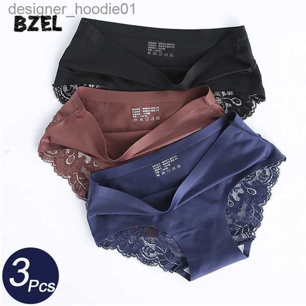 Calcinha das mulheres calcinha das mulheres bzel 3pcslot sem costura mulheres oco para fora calcinha conjunto roupa interior conforto cuecas de renda baixa ascensão feminino esporte calcinha macia senhora lingerie 230325