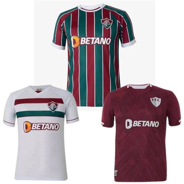 2023/24 Fluminense Maglie da calcio 2024 PH GANSO G.CANO Camicie Uomo # 12 MARCELO Casa Lontano Terza divisa da calcio Kit per bambini