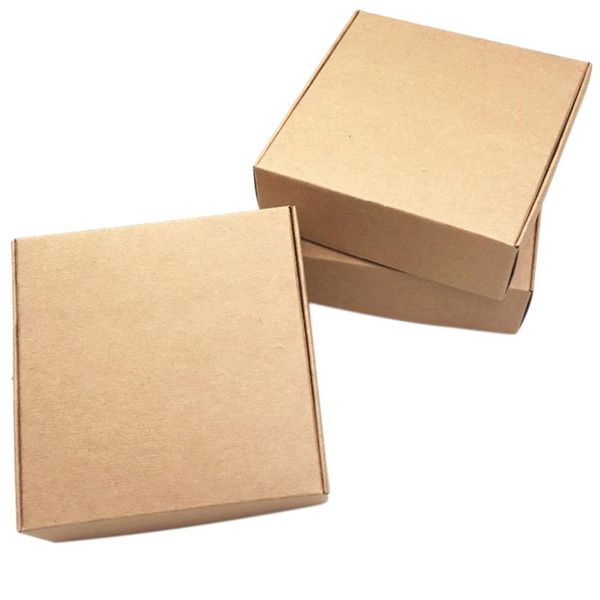 Kraft kağıt hediye kutuları güzel kraft kutu ambalaj kutusu küçük boyut 100pcs2947