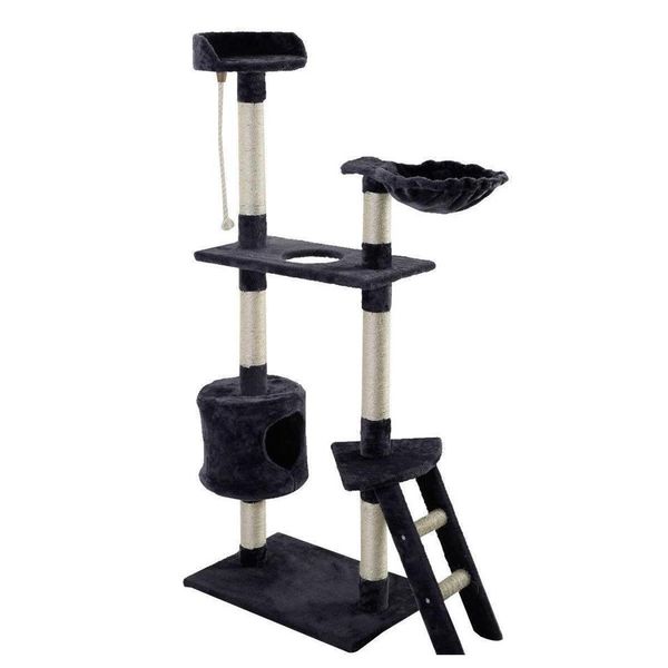 Yeni 60 Cat Tree Tower Condo Creaser Mobilya Kitten Pet Qylunu Bdesports194z