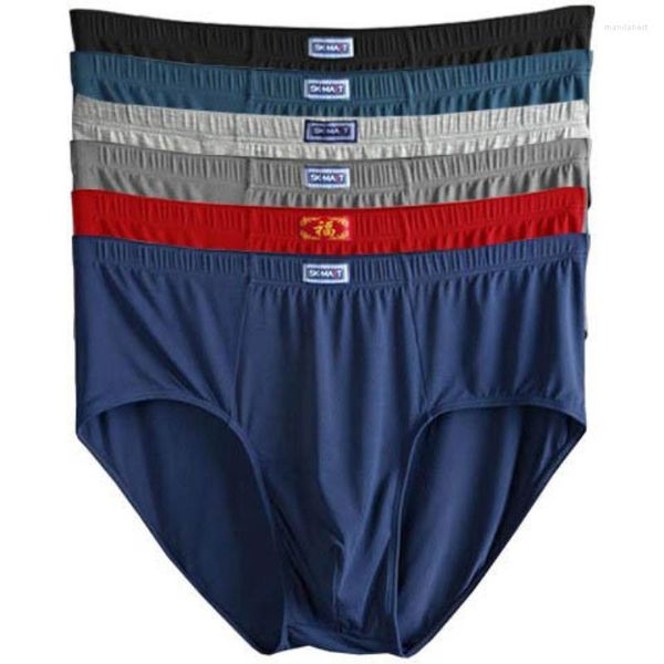 Mutande in cotone Slip taglie forti da uomo Boxer a vita bassa con custodia sagomata Mutandine traspiranti Pantaloncini comodi sexy solidi