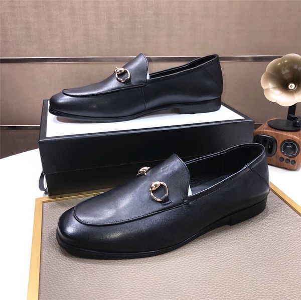 Tasarımcılar G Ayakkabı Erkek Moda Loafers Orijinal Deri Erkekler İş Ofis Çalışma Resmi Elbise Ayakkabı Marka Tasarımcı Partisi Düğün Düz Ayakkabı Boyutu 38-46