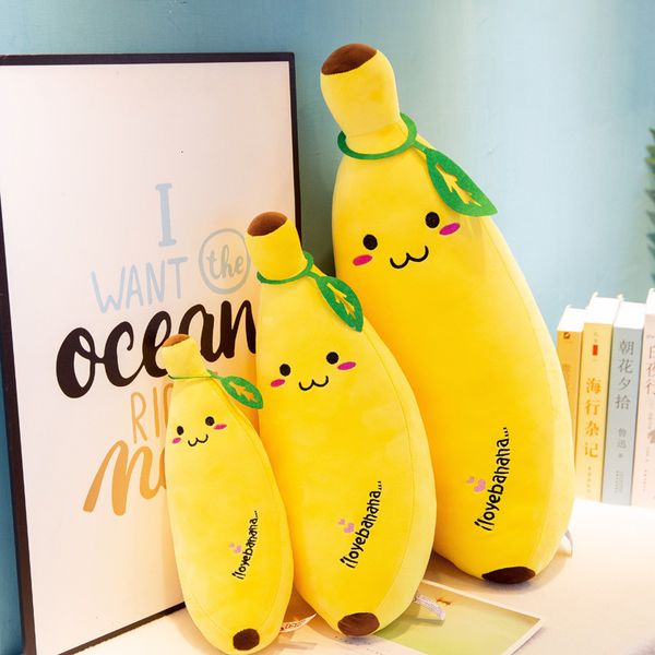 Almofada / Travesseiro Decorativo 35-70cm Divertido Criativo Desenho Animado Banana Pelúcia Macio Almofada de Sofá Almofada Bebê Bonito Boneca de Pelúcia Crianças Brinquedos de Frutas Crianças Gif 230914